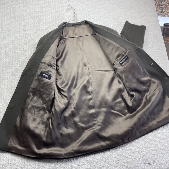 HUGO BOSS Jacket Blazer Einstein's / Omega 52 EU Grey / Green Sports Coat Wool - Picture 11 of 16